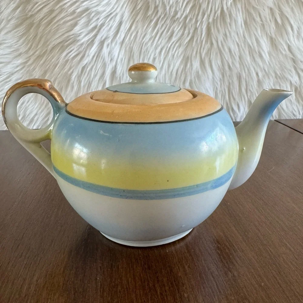 Vintage Lusterware Swan 3Pc Tea Set 1940’s 1950’s